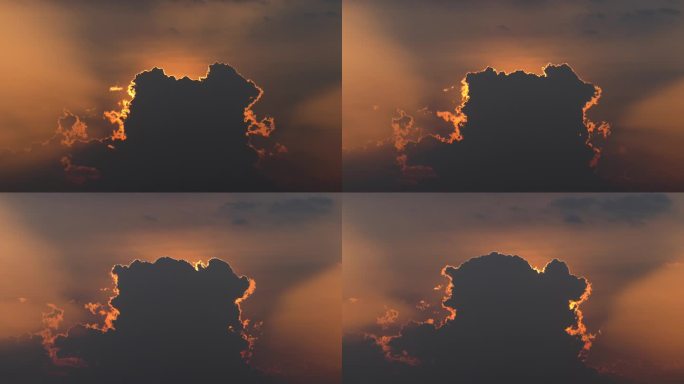 夕阳下的彩云视频