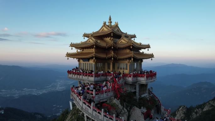 航拍河南老君山5A级风景区