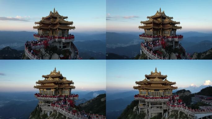 航拍河南老君山5A级风景区