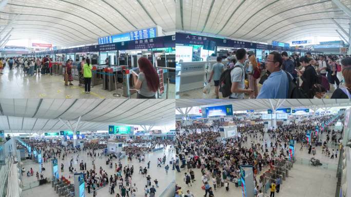 深圳北站6K延时实拍素材