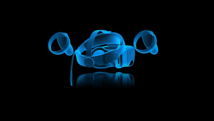 OCULUS VR眼镜全息科技通道素材