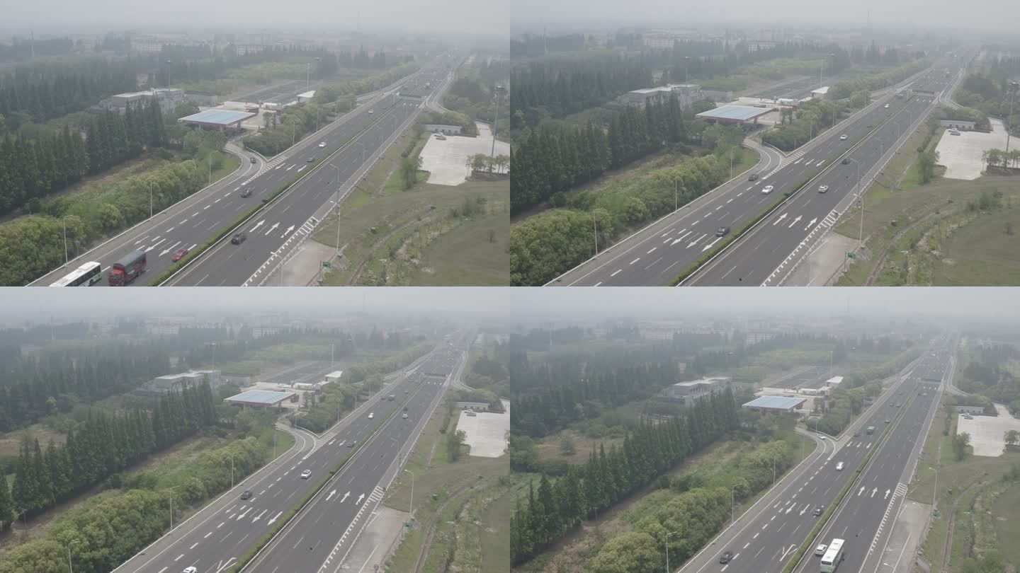 4K-Log-航拍上海G40沪陕高速公路