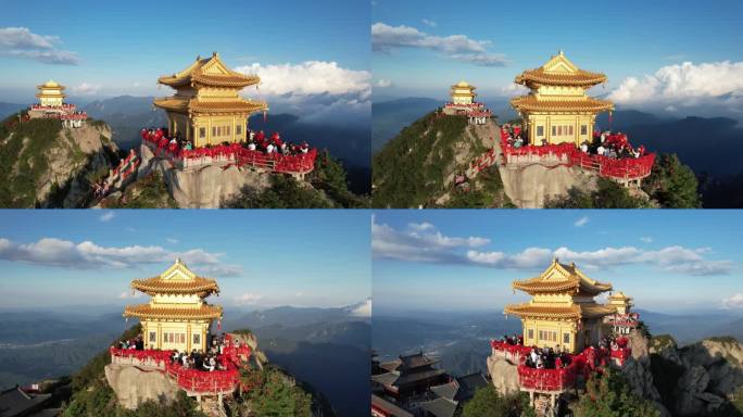 航拍河南老君山5A级风景区