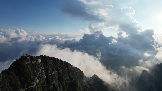 航拍河南老君山5A级风景区