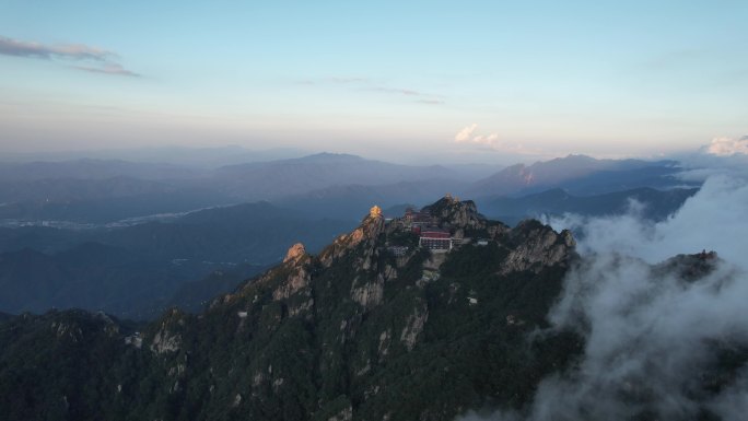 航拍河南老君山5A级风景区