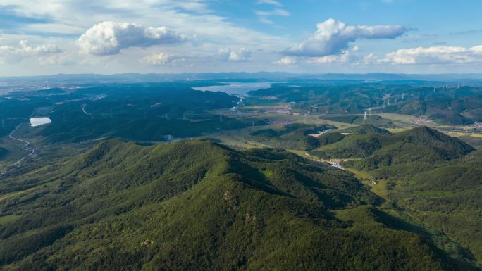 绿水青山 紫花岭 大伙房水库 山峦