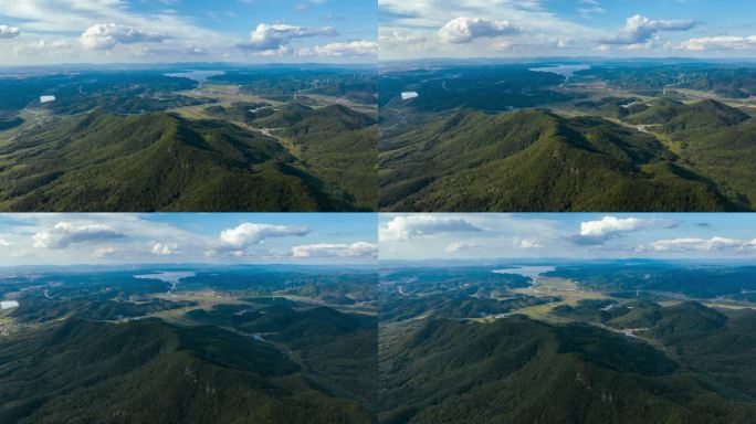 绿水青山 紫花岭 大伙房水库 山峦