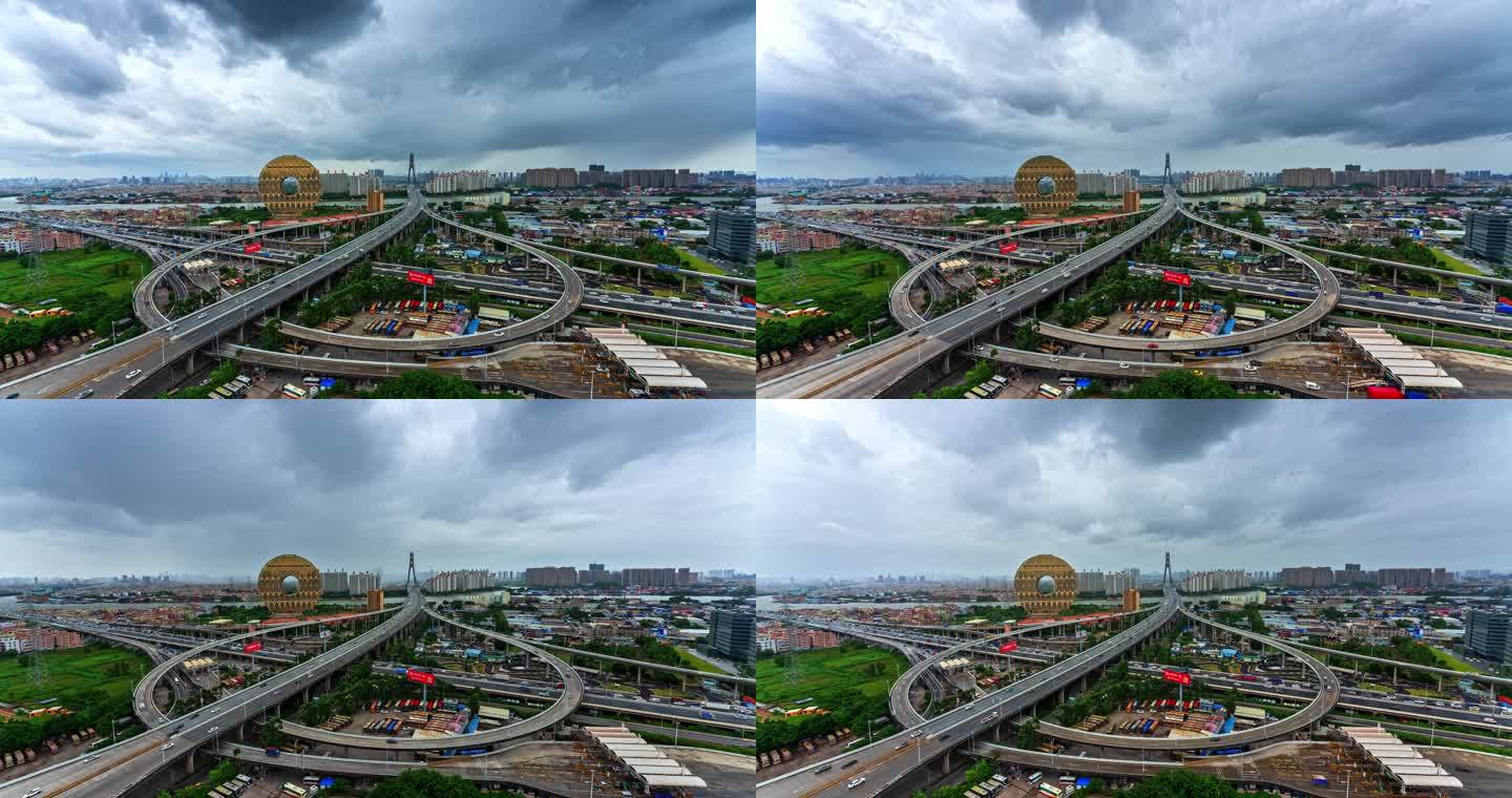 【商用4K】广州圆极端天气台风阵雨延时