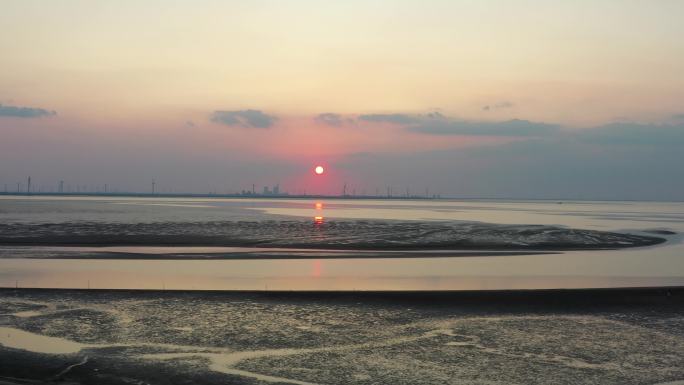 潍坊海滩日落