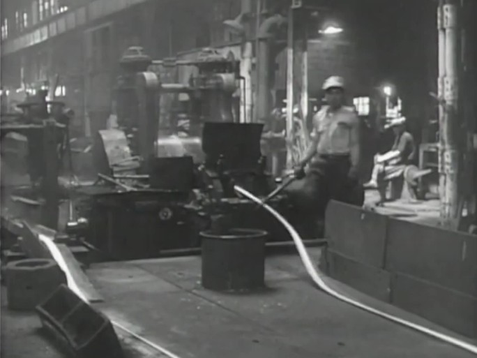 战后日本恢复生产  日本钢铁厂 冶炼