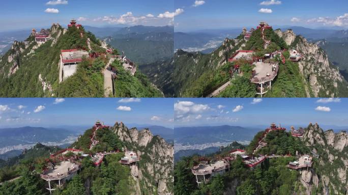 航拍河南老君山5A级风景区