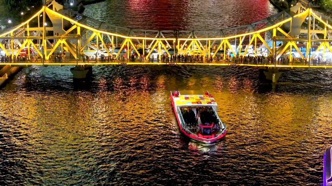 中焦素材 海河夜景 解放桥