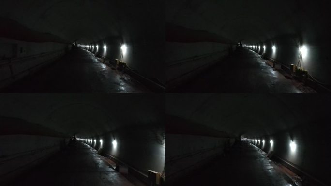 建设中隧道内航拍高角度