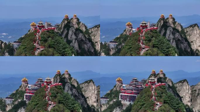 航拍河南老君山5A级风景区