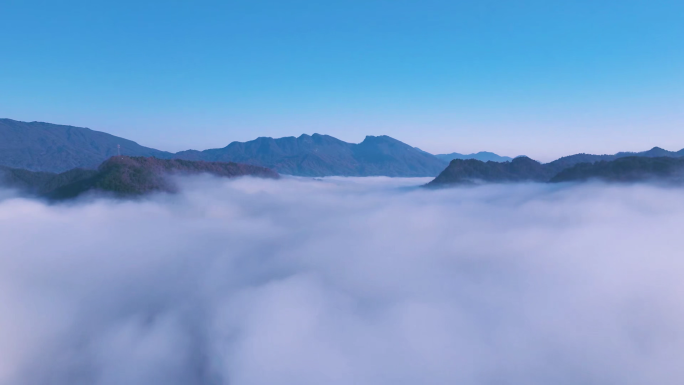 大别山山水云海日出日落风光延时航拍