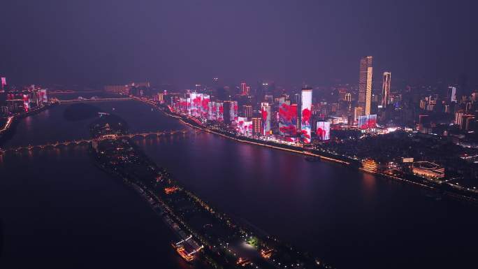 长沙橘子洲夜景