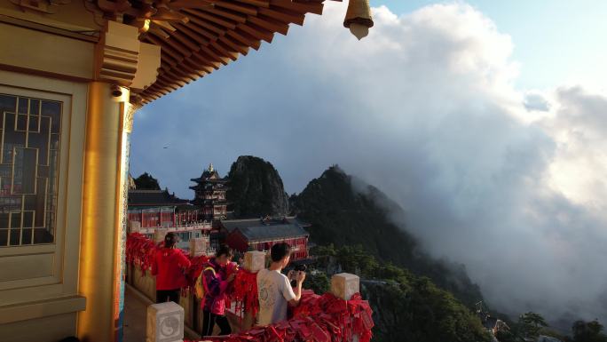 航拍河南老君山5A级风景区