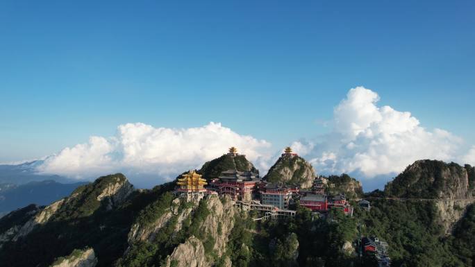 航拍河南老君山5A级风景区