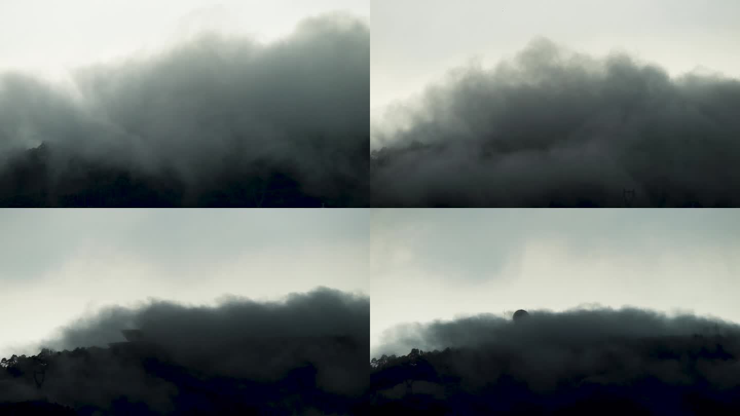 气象台乌云翻滚的视频