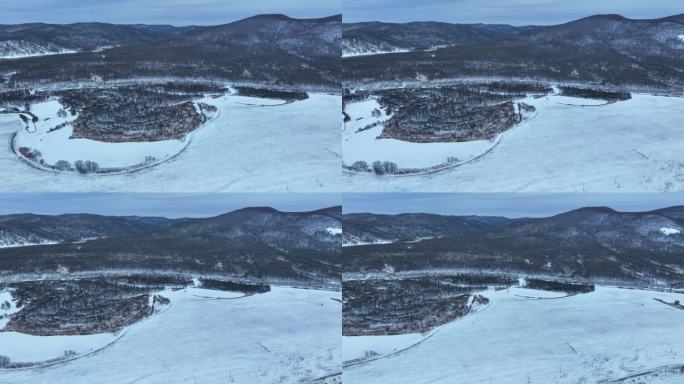 大兴安岭寒冬雪景