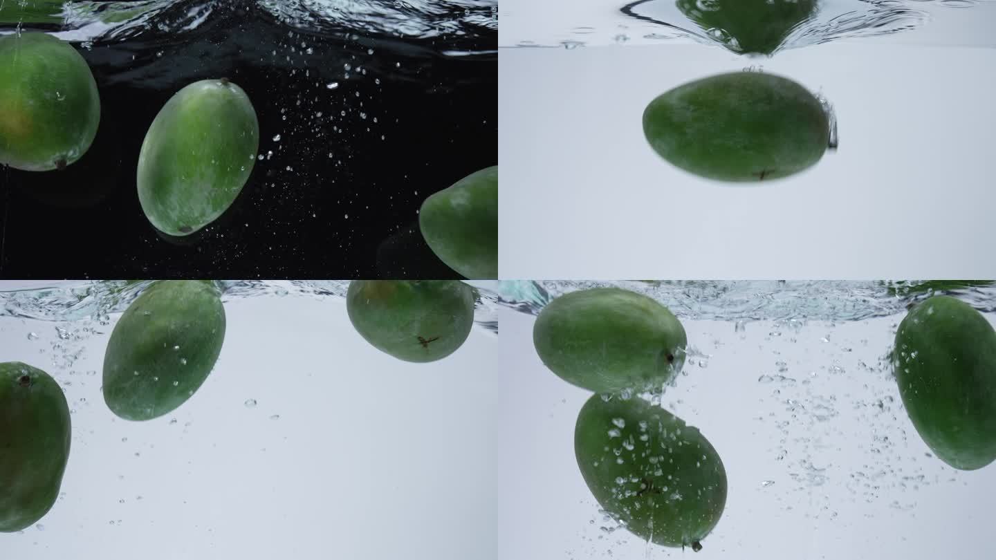4K-芒果落水升格慢动作拍摄