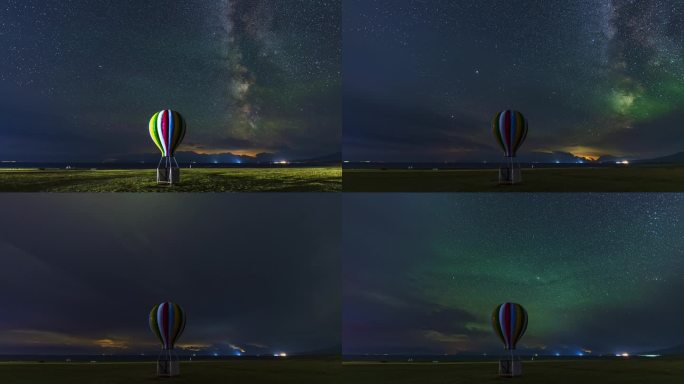 赛里木湖英仙座流星雨