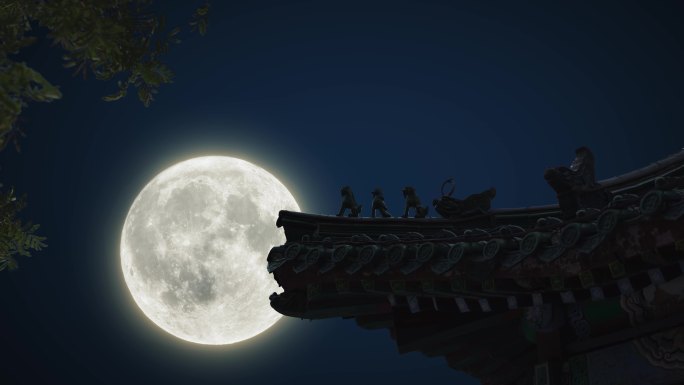 中秋月亮空镜
