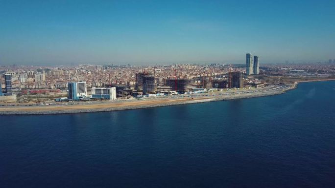 土耳其海滨城市航拍