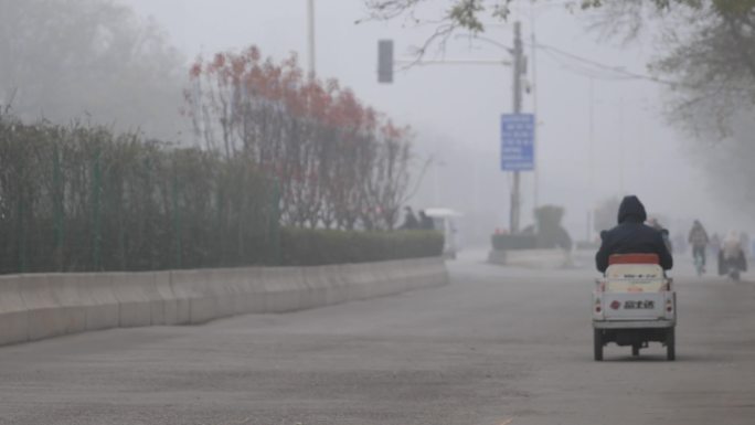 城市空气大气污染雾霾