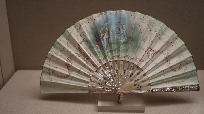 中国扇博物馆 西洋人物图纸面折扇