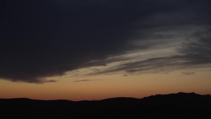 群山 日落 夕阳 彩霞 晚霞 延时 4k