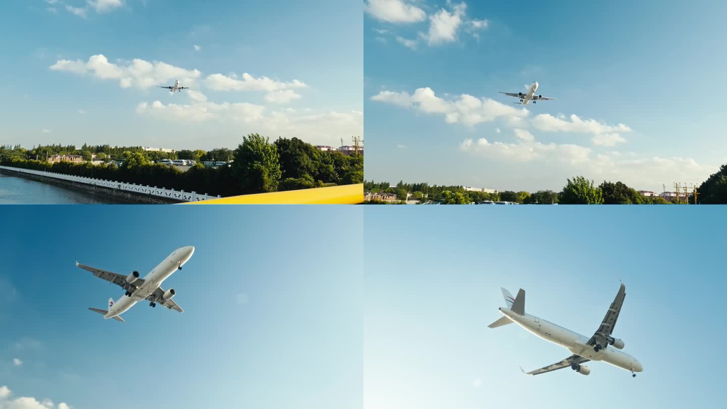 4K拍摄民航客机降落机场