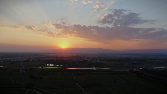 日落 山西 山西美丽乡村日落 美丽中国