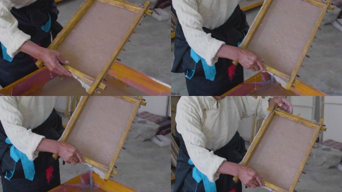 人工捞纸 传统文化 匠人 匠心 传统手工