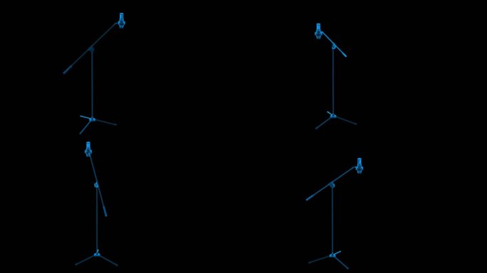 麦克风全息蓝色科技通道素材