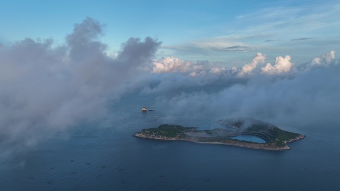 海洋石油 钻井平台 大国重器 日出 云海