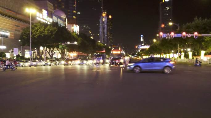 广州天河路夜景 体育东路 体育中心