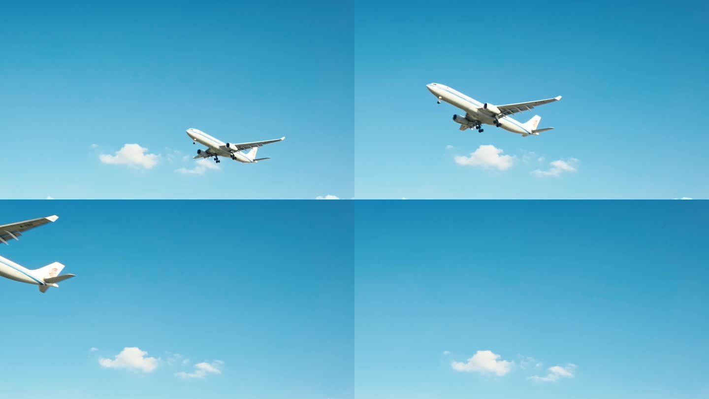 4K拍摄民航客机降落在机场