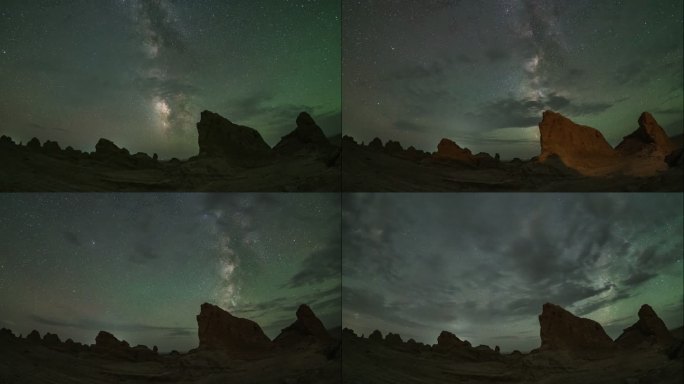 青海俄博梁英仙座流星雨延时摄影