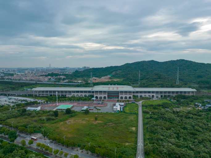 航拍延时合集 中山站高铁中山高铁城市美景