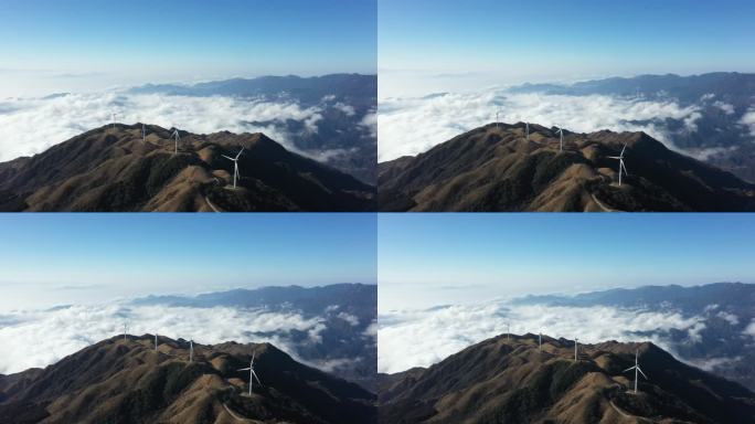 航拍晴朗天空下的桂林全州天湖景区