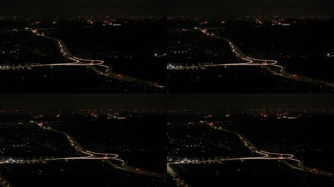 台州黄岩城市夜景航拍