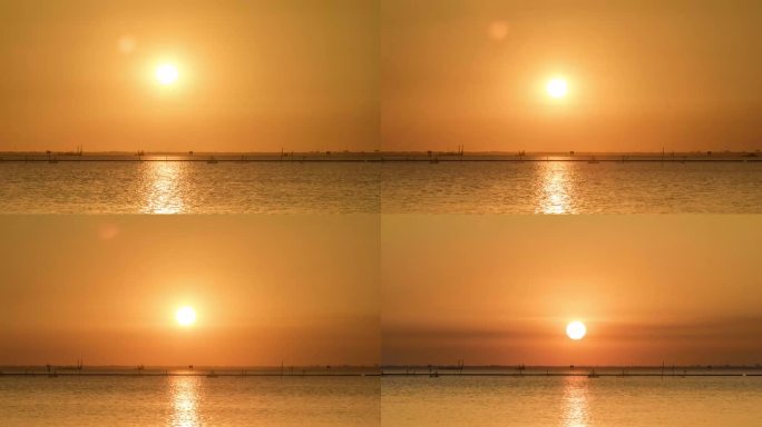 4K 常州西太湖日落--延时拍摄