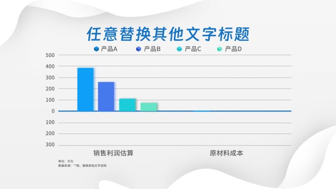 原创简洁版文字图表动画