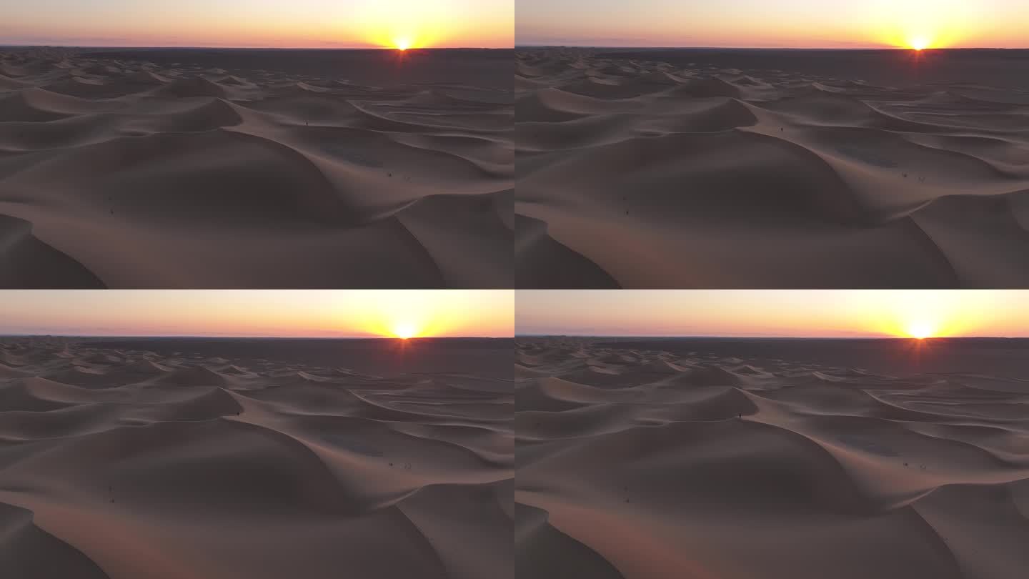沙漠 日出 光影 戈壁 光影 太阳 黄沙