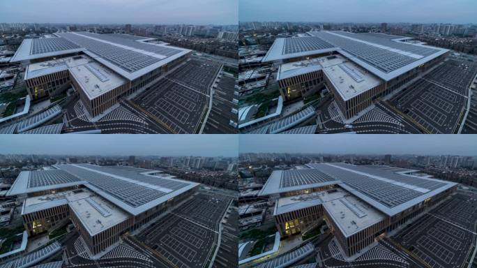 北京丰台火车站日转夜延时摄影