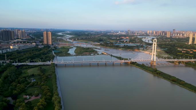 咸阳 古渡公园 渭河大桥 清渭楼广场 咸