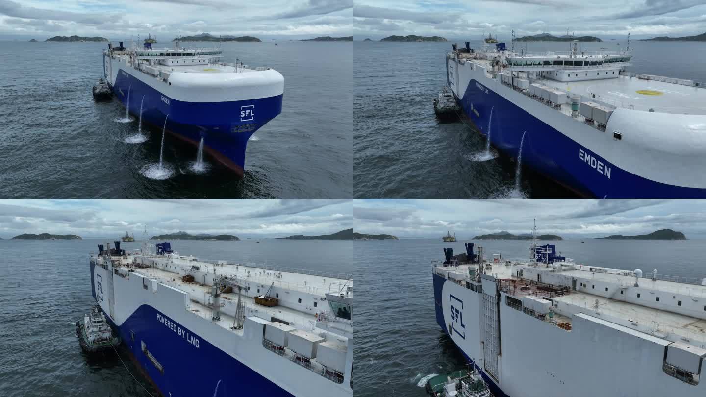 挪威SFL 客滚轮船 航拍 航行 大海