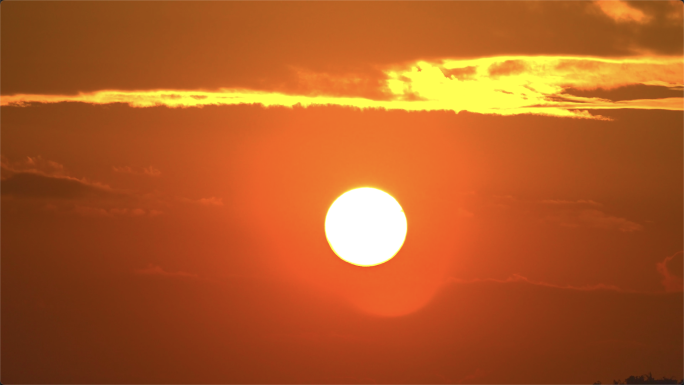 震撼日落延时摄影-夕阳晚霞火烧云日落太阳