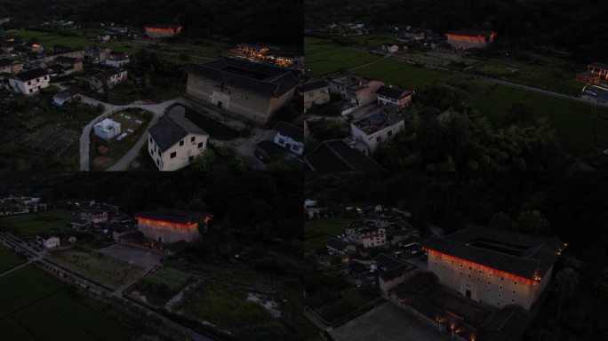 福建土楼漳州南靖云水谣景区航拍